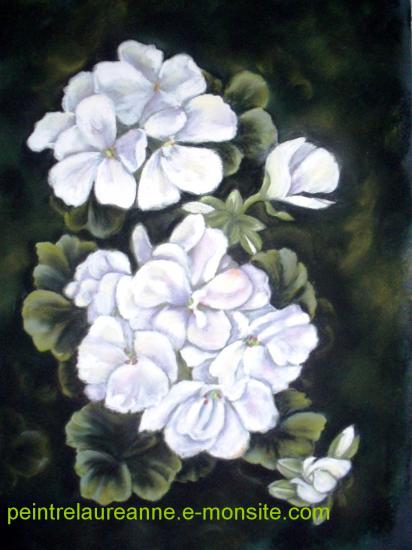 dessin au pastel de fleur géranium
