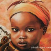 Portrait petite-africaine au pastel sec jpg