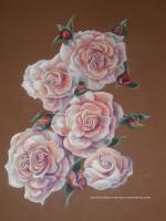 Roses pastel sec Laure-Anne