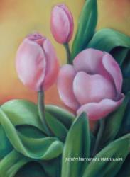 dessin tulipes pastel sec laure-anne